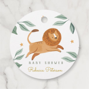 Watercolor forest cute animal Baby shower Favour Tags
