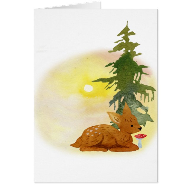 Watercolor Forest Fawn (Front)