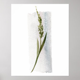 Watercolor Forest Grass Poster