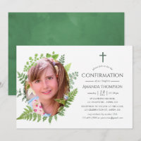 Watercolor Forest Greenery Confirmation
