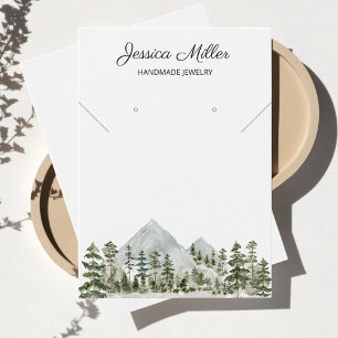 Watercolor Forest Jewellery Business Display Card