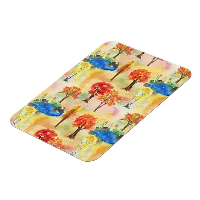 Watercolor forest magnet (Left Side)
