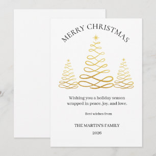 Watercolor Forest Merry Christmas Holiday Card