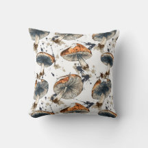 watercolor forest mushroom design