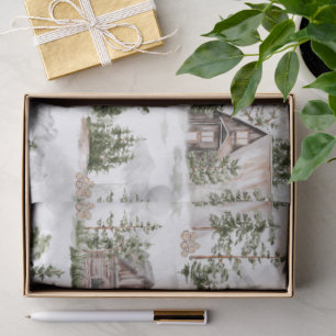Watercolor Forest Pattern Tissue Paper