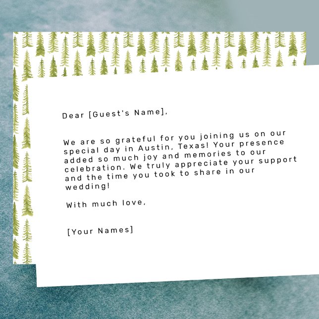 Watercolor Forest Thank You Card (Creator Uploaded)