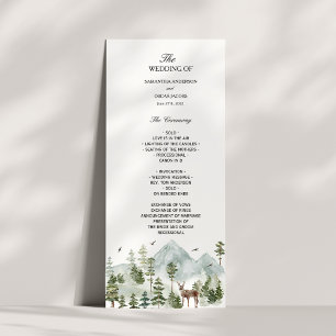 Watercolor Forest   Trees And Deer  Menu