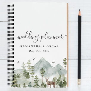 Watercolor Forest   Trees And Deer  Planner