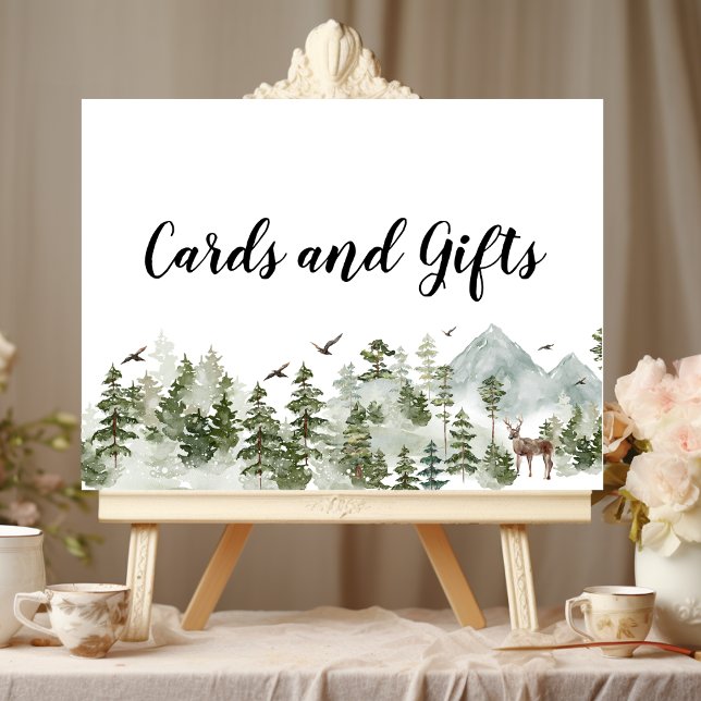 Watercolor Forest | Trees And Deer Poster (Creator Uploaded)