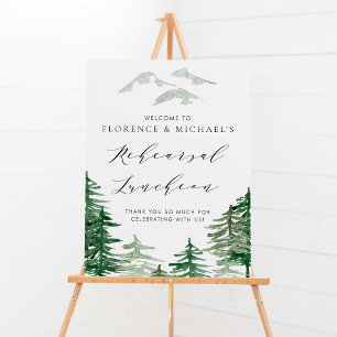 Watercolor Forest Woodland Rehearsal Brunch Poster