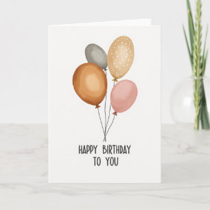 Watercolor Forms Birthday Card