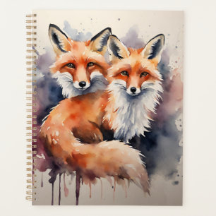 Watercolor Fox Duo Planner