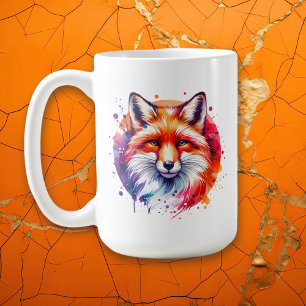 Watercolor Fox Illustration Personalised Coffee Mug