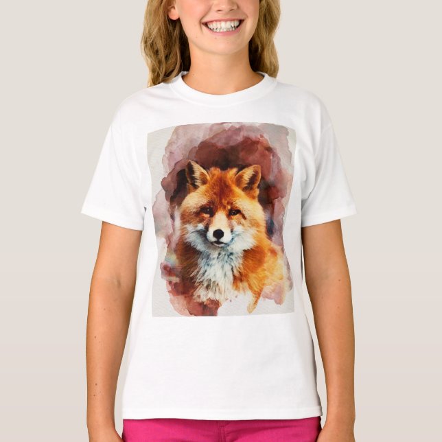 watercolor fox T-Shirt (Front)