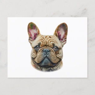 Watercolor French Bulldog Postcard