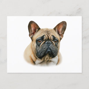 Watercolor French Bulldog Postcard