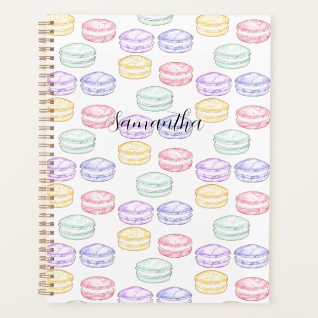 Watercolor French Macarons Planner (Front)
