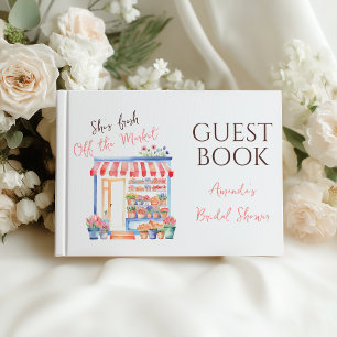 Watercolor Fresh Off Market Bridal Shower Party Guest Book