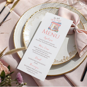 Watercolor Fresh Off Market Floral Bridal Shower Menu