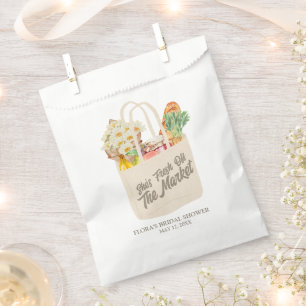 Watercolor Fresh Off the Market Bridal Shower Favour Bags