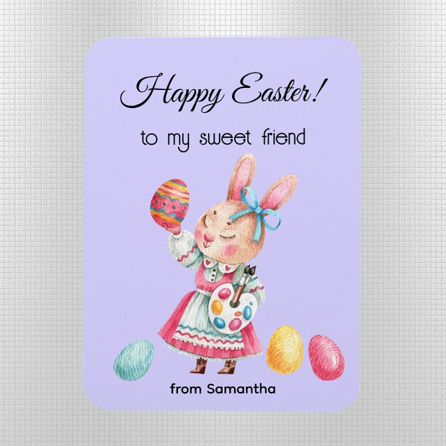 Watercolor Friend's Happy Easter Flexible Magnet (Creator Uploaded)
