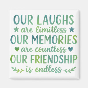Watercolor Friendship Quote Magnet