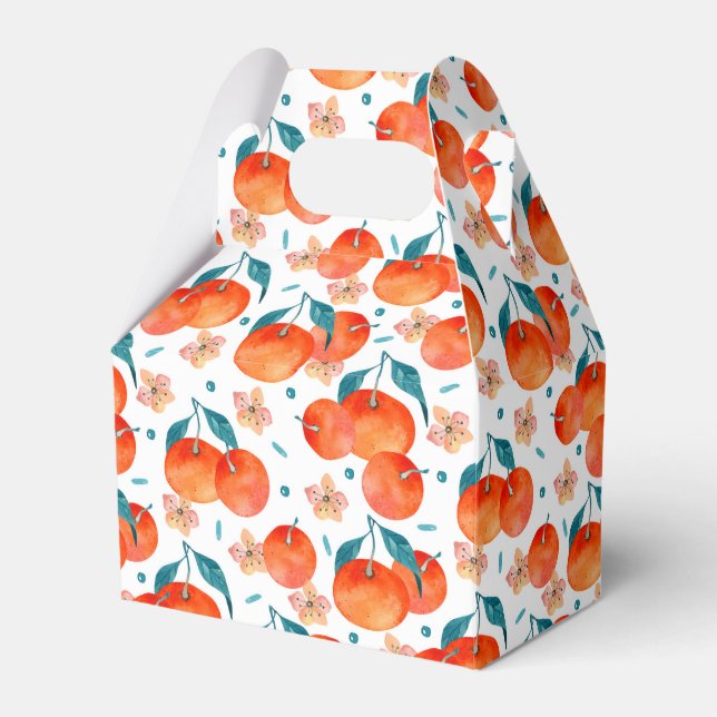 Watercolor Fruit Floral Favour Box (Front Side)