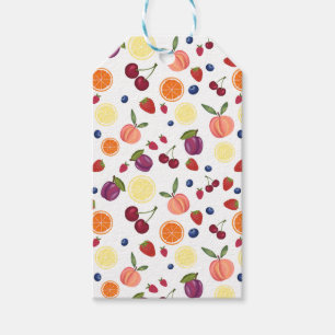 Watercolor fruit gift tags