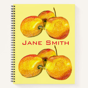 Watercolor fruit yellow pear fruit notebook