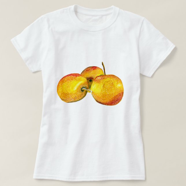 Watercolor fruit yellow pear fruit T-Shirt (Design Front)