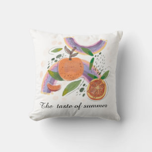 watercolor fruits cushion