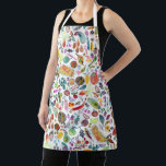 Watercolor Fruits & Veggies Unique Healthy Chef   Apron<br><div class="desc">This hand made pattern makes an awesome apron. Change the background colour or add texts. Check out my shop for more or let me know if you'd like something custom!</div>