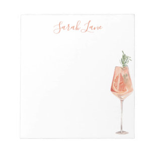 Watercolor Fruity Island Drink Personalised Notepad