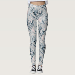 Watercolor Fun Elephant Family Cute Animal Art Leggings
