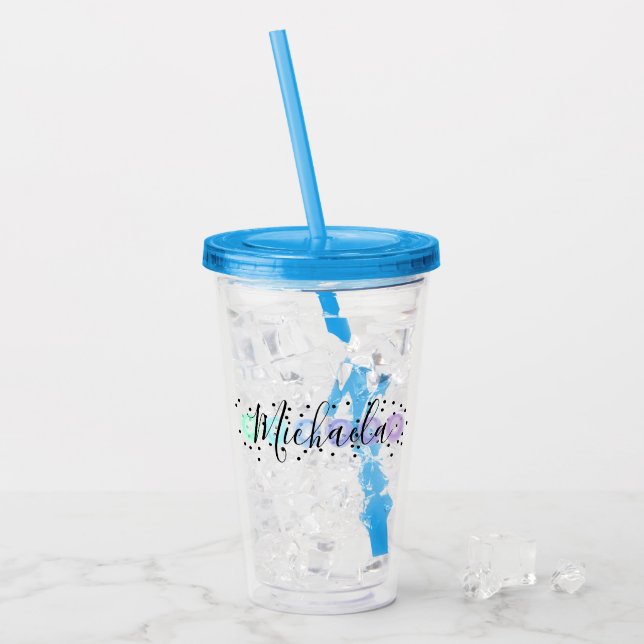 Watercolor Funfetti Acrylic Tumbler (Front Ice)