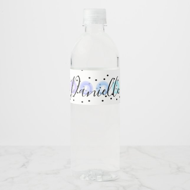 Watercolor Funfetti Water Bottle Label (Front)