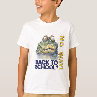 Watercolor Funny Back-to-School Alligator T-Shirt