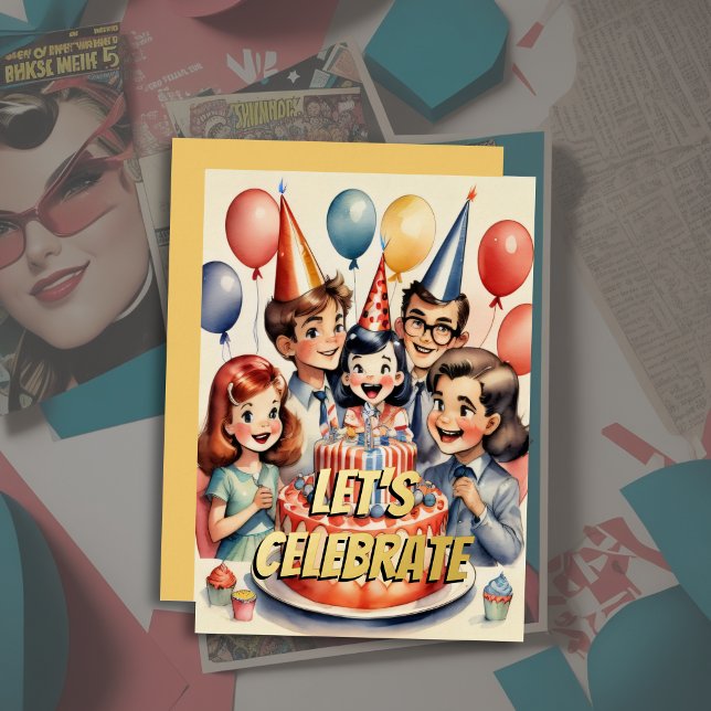 Watercolor Funny Comic Birthday Scene (Creator Uploaded)