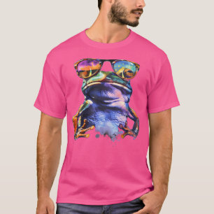 Watercolor Funny Frog Lover T-Shirt