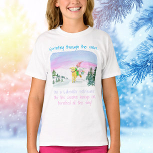 Watercolor Funny Labrador And Gnome  T-Shirt