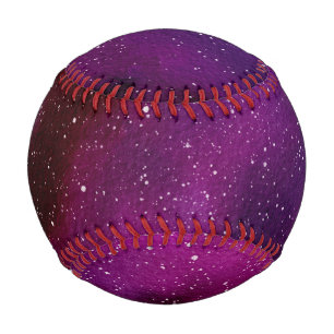 Watercolor Galaxies purple pink Baseball