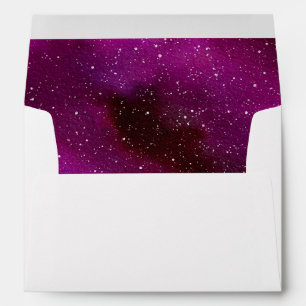 Watercolor Galaxies purple pink Envelope