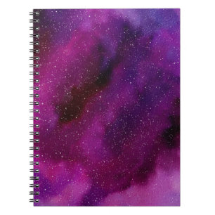 Watercolor Galaxies purple pink  Notebook