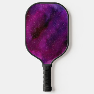 Watercolor Galaxies purple pink Pickleball Paddle