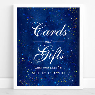 Watercolor Galaxy Cosmic Stars Cards & Gifts Poster
