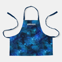 Watercolor Galaxy Nebula Name Blue