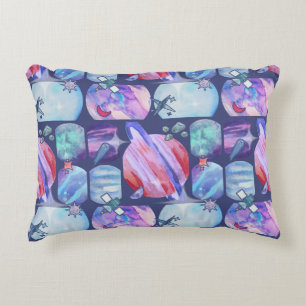 Watercolor Galaxy Patchwork Decorative Cushion