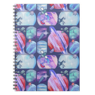 Watercolor Galaxy Patchwork Notebook