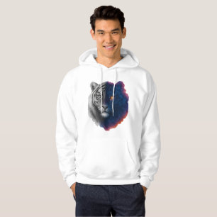 Watercolor Galaxy Tiger Illustration Hoodie