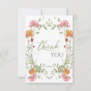 Watercolor Garden Bloom Thank You Card